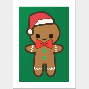 Cute Christmas Gingerbread Man Posters and Art